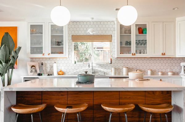 Modern kitchen renovation with island