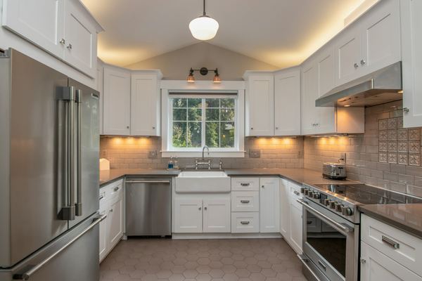 Bathroom remodel with walk-in shower